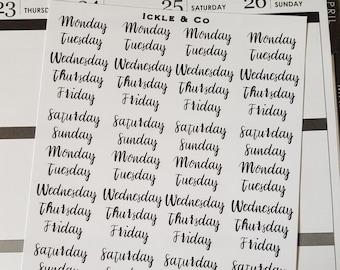 Bullet Journal Style Weekly Date Planner Stickers Bullet Journal