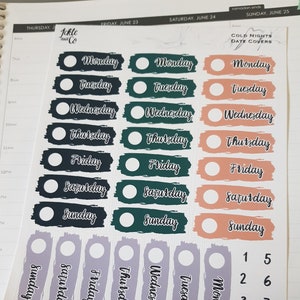 Cold Nights Date Cover Planner Stickers | Christmas Stickers | Date Covers | Christmas Planner Stickers | Bullet Journal