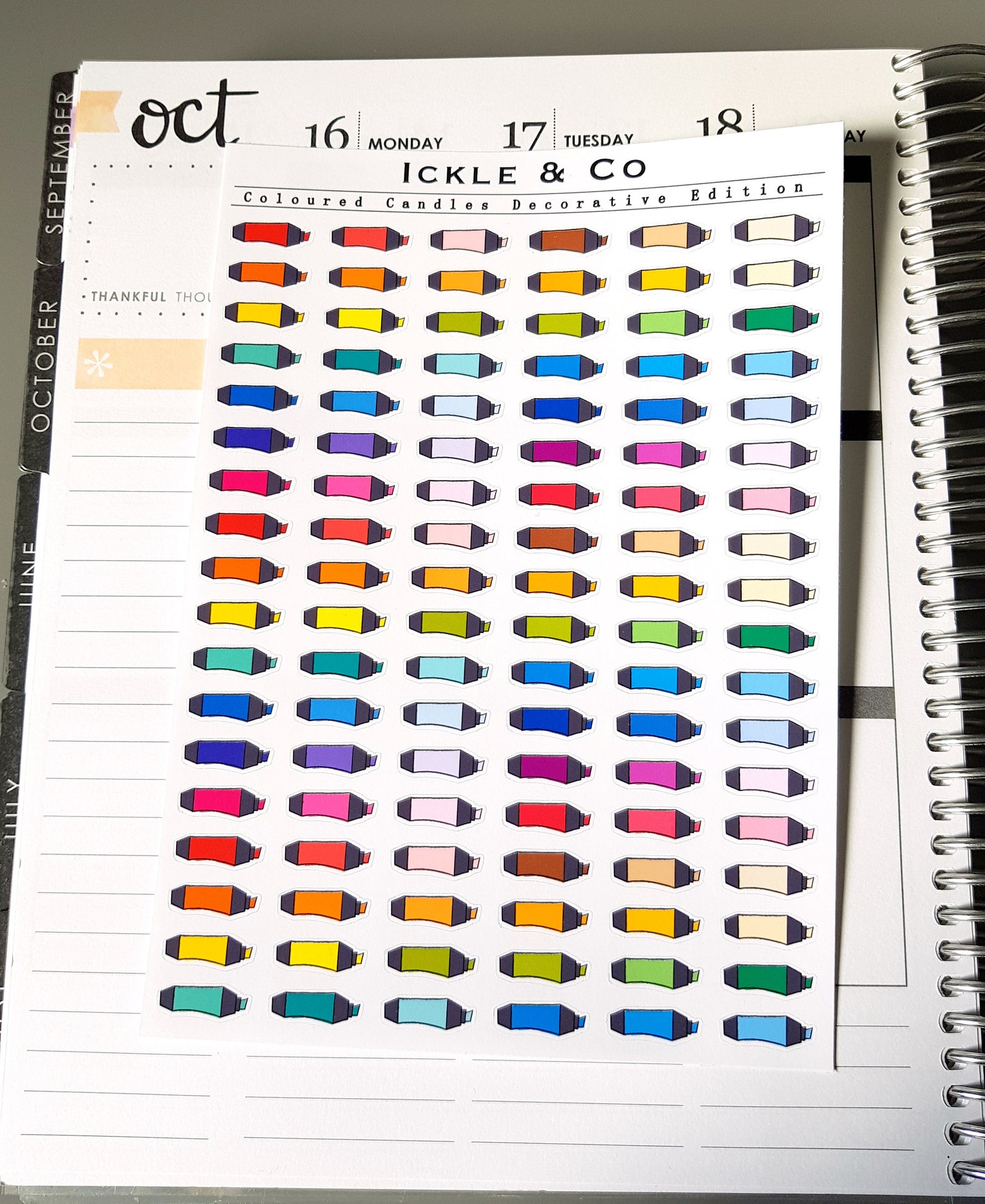 PREMIUM MATTE Coloured Highlighter Doodle Planner Stickers Etsy