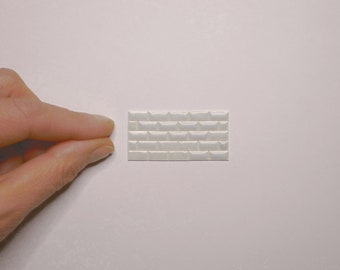 Silk mat -dove grey tiles - 1/2 inch Subway / Metro Miniature Tiles - 1/2 inch (12,6 mm) long and 7/32 inch (5,9 mm) high