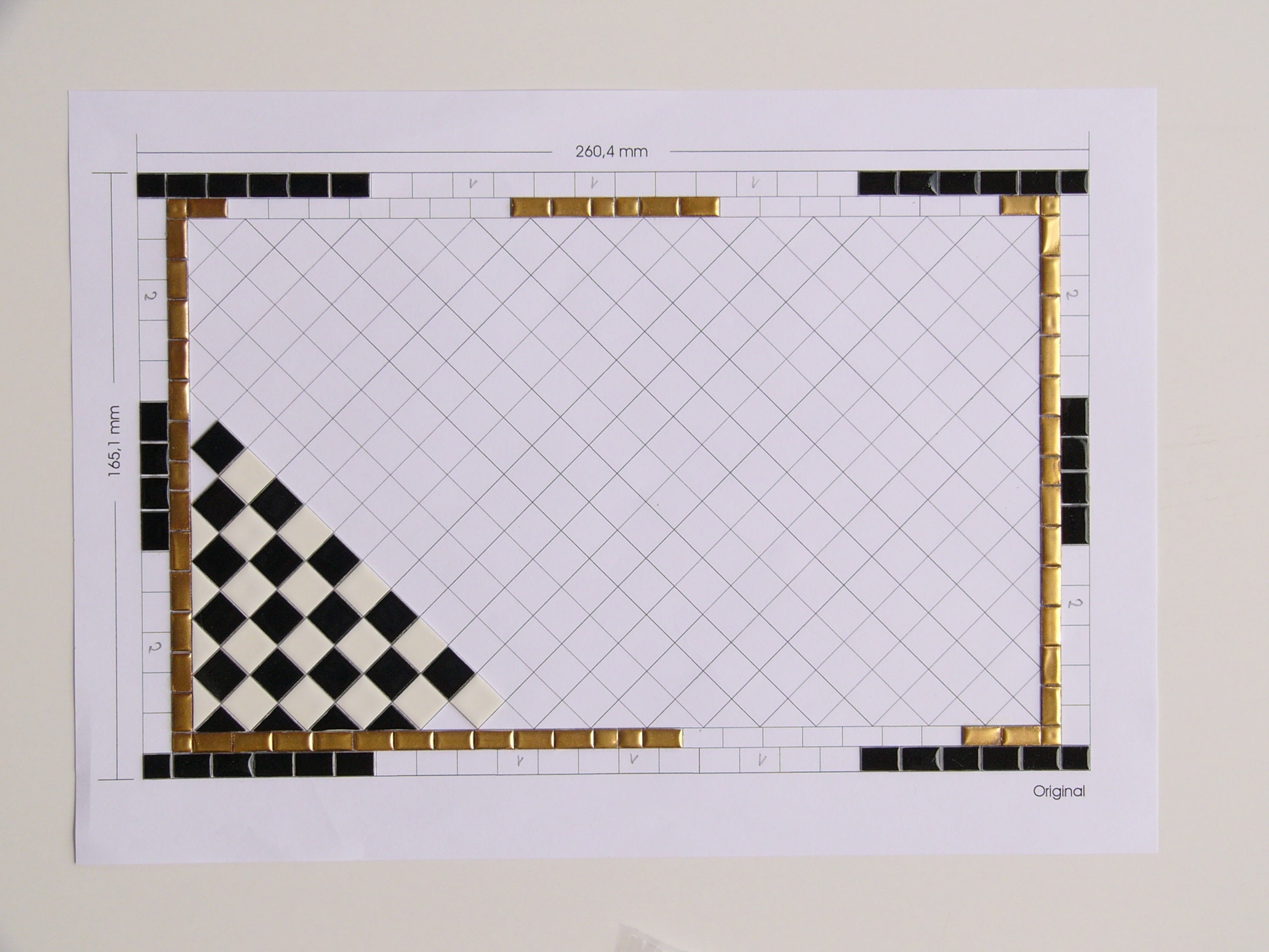 Miniature Tiles for Floor of 10 1/4 X 6 1/2 Inches 260 Mm X - Etsy UK