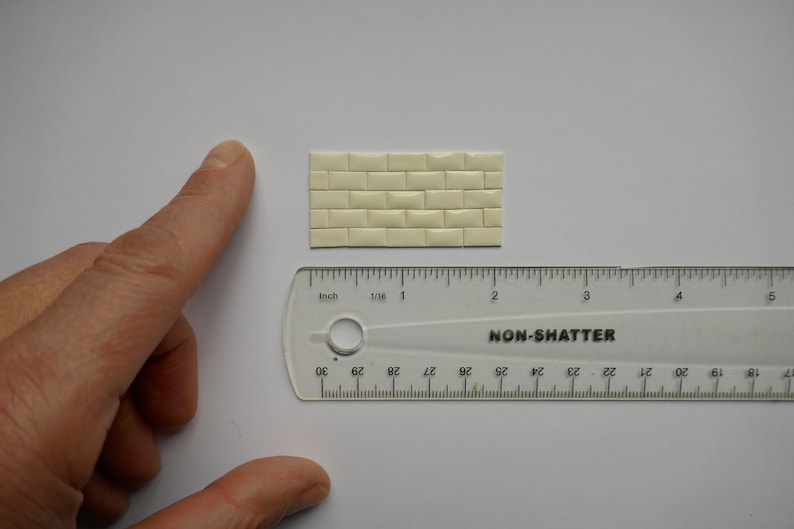 U-Bahn Miniatur Fliesen Halbe Fliesen weiß der creme | Etsy