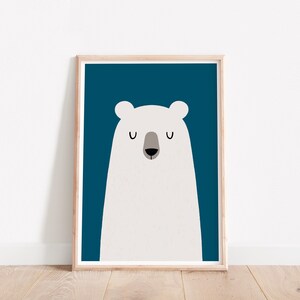 Stampa di orso, Orso carino, Decorazione da parete per la cameretta dei bambini, Opera d'arte carina, Poster di orso, Stampa di orso per bambini, Decorazione per la cameretta dei bambini, Arte minimalista per bambini, Decorazione per la cameretta dei bambini