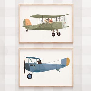 Vintage Airplane Nursery Print: Transportation Wall Art (Digital Download)