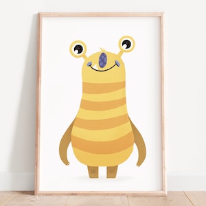 Decorazioni per la cameretta dei bambini, Stampe per la cameretta dei bambini, Mostri illustrati, Decorazioni da parete per la cameretta dei bambini, Illustrazioni di mostri per bambini, Mostri divertenti, Decorazioni per la cameretta dei bambini