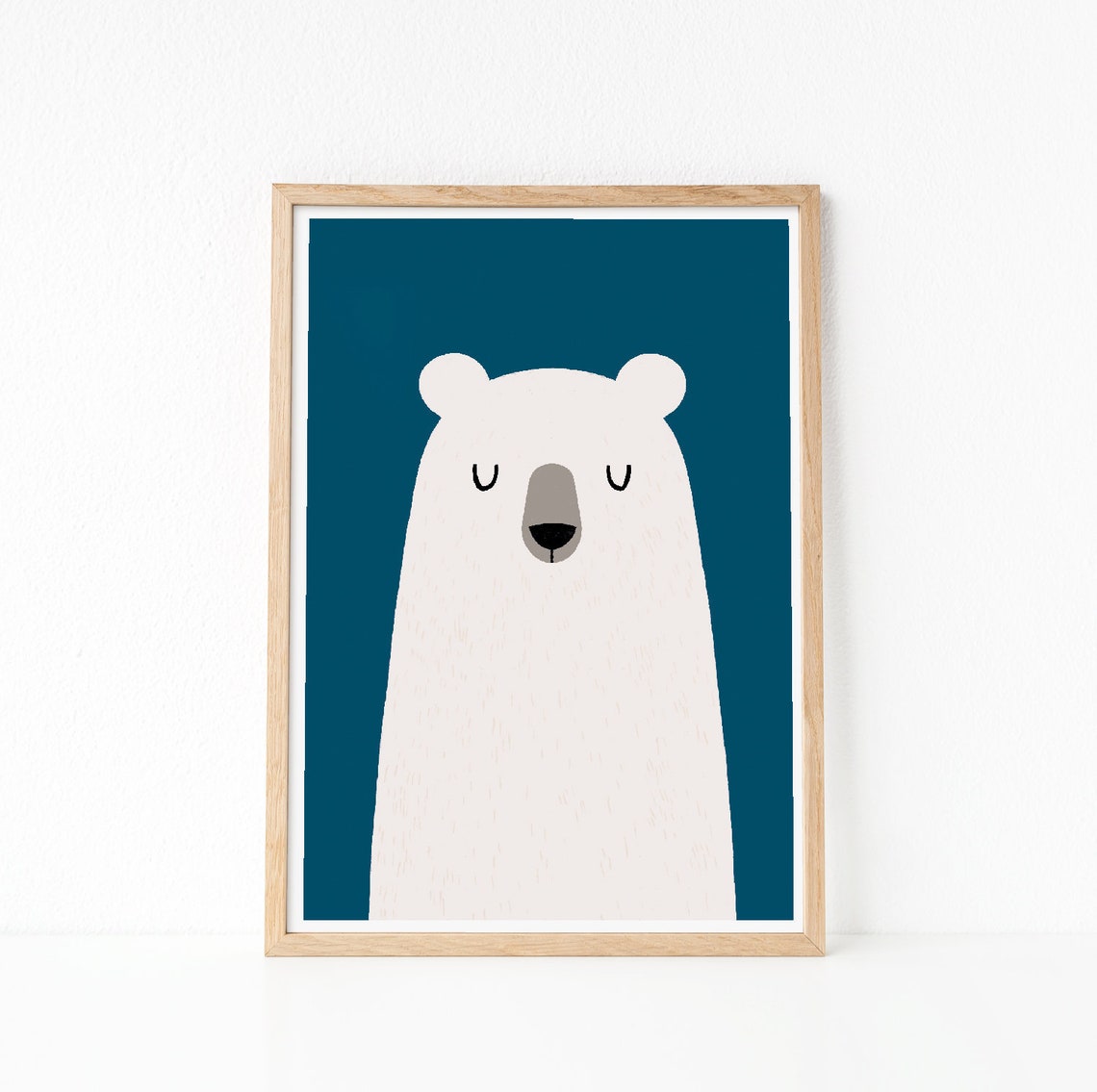 Bear print Cute bear Nursery wall decor Cute art work Bear Etsy