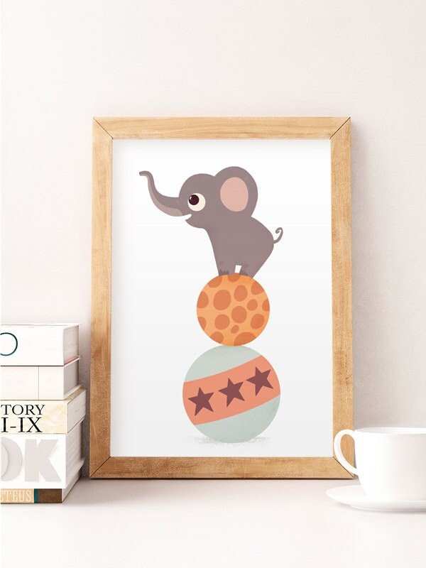 Elephant print, Cute animals, Nursery wall decor, Baby room decor, Baby room art, Kids room wall art, Wall decor, Cute art, Safari prints