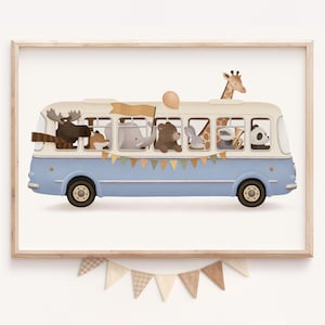 Woodland Animals Nursery Print: Whimsical Baby Room Wall Art (Digital Download
