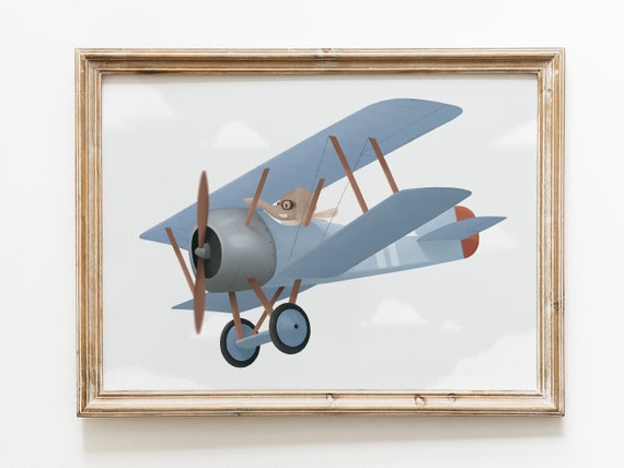 Planes, Trains & Autos - Bi-Plane Wall Art  Art wall kids, Airplane  nursery art, Plane wall art