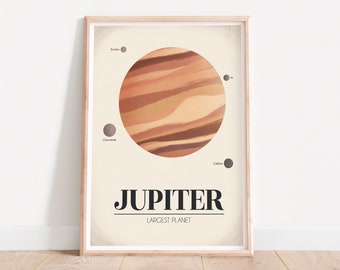 Jupiter Planet Print: Solar System Nursery Art