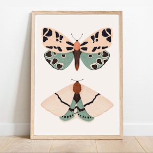 Stampa artistica farfalla, arte farfalla, stampa murale falena, decorazione murale per cameretta dei bambini, stampa farfalla acquerello, stampa murale per bambini piccoli, papillon, farfalla