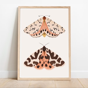 Arte murale farfalle, Arte murale falene, Decorazione murale per la cameretta dei bambini, Stampa murale natura, Decorazione artistica animali, Stampe insetti, Decorazione per la cameretta dei bambini, Acquerello