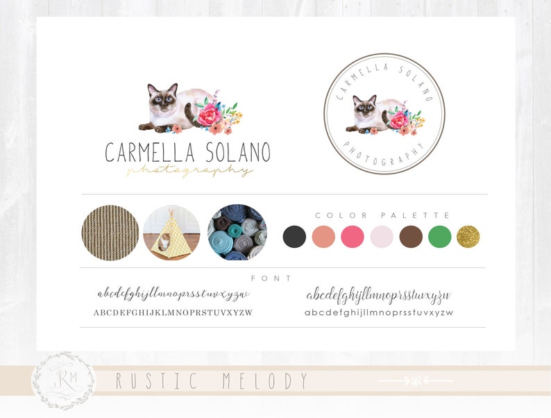 Cat Logo Design Fashion Logo Boutique Logo Pet Shop Logo Kitty Etsy