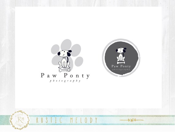 Dog Logo Paw Logo Design Watercolor Logo Pet Boutique Etsy