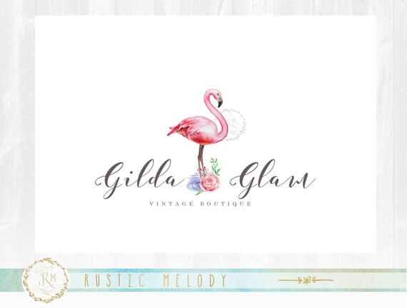 flamingo logo bird logo