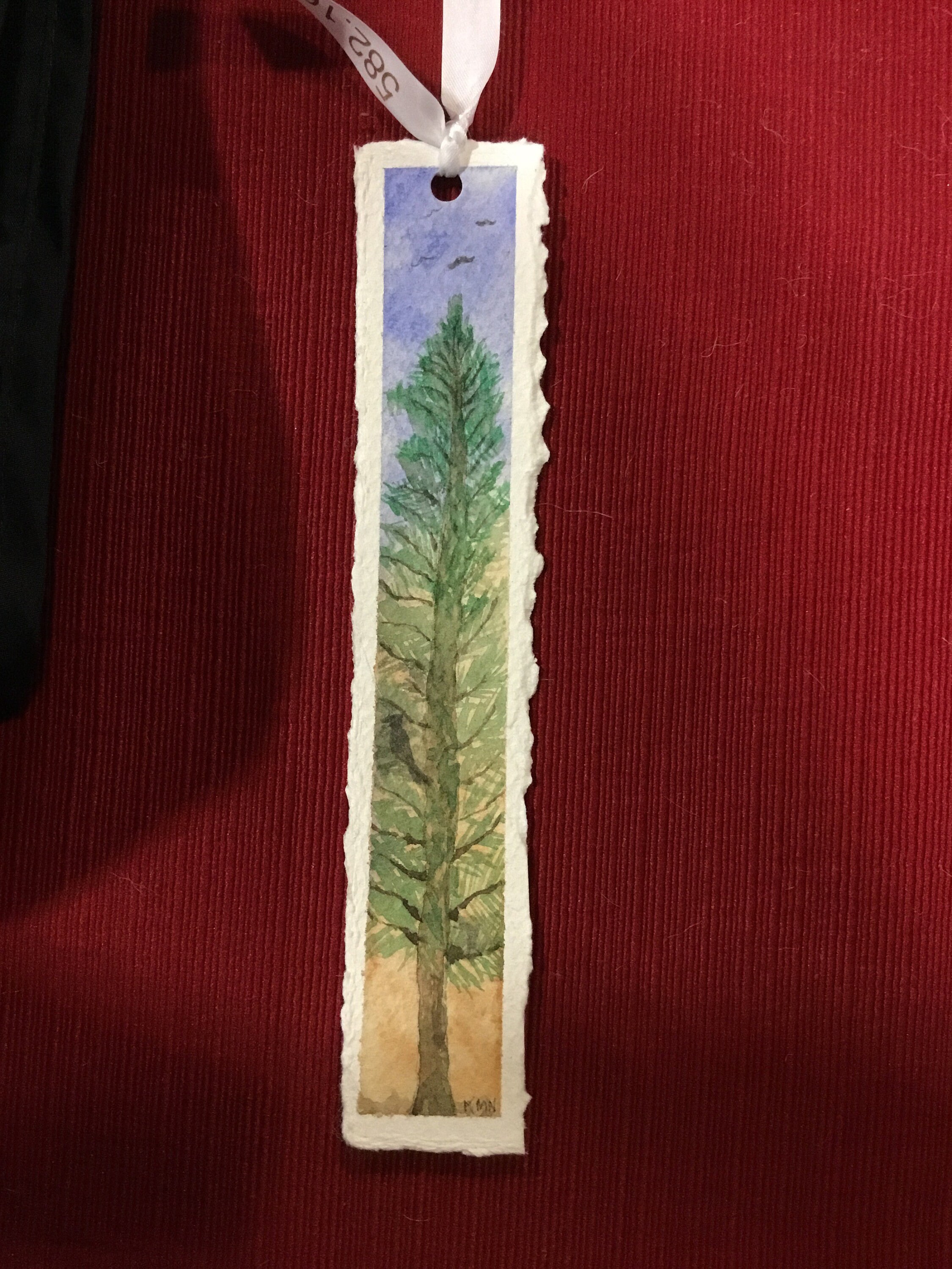 Tree Bookmark with Ribbon Etsy