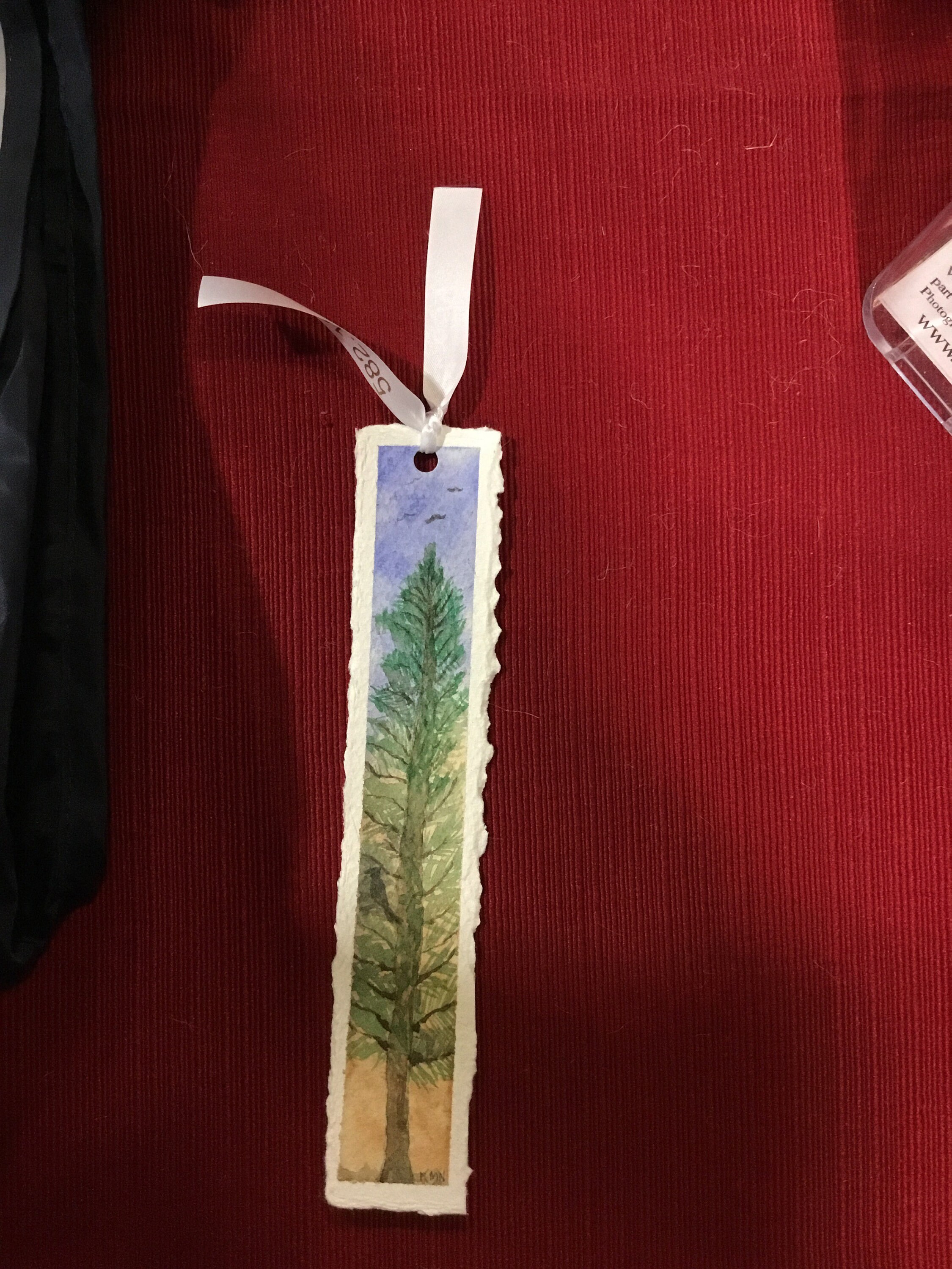 Tree Bookmark with Ribbon Etsy