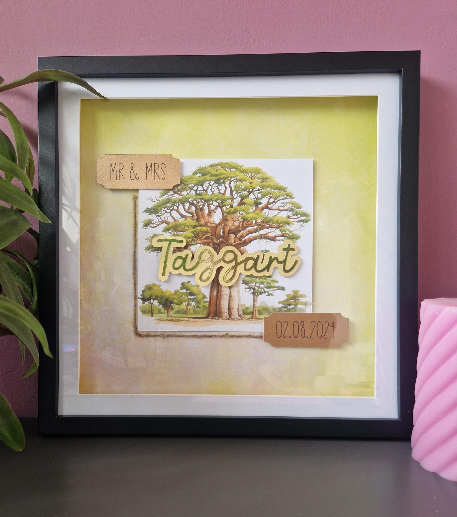 Personalised Wedding Frame - Tree - Etsy