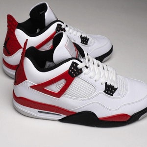 Air Jordan 4 Retro Red Cement 2023 Jordan 4 Christmas - Etsy