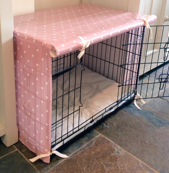dog cage and bed