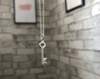 Little Sterling Silver Key Necklace