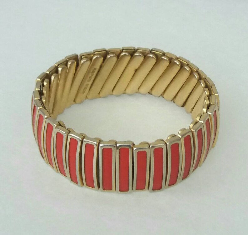 1950s Red Stretch Bangle Empire Made