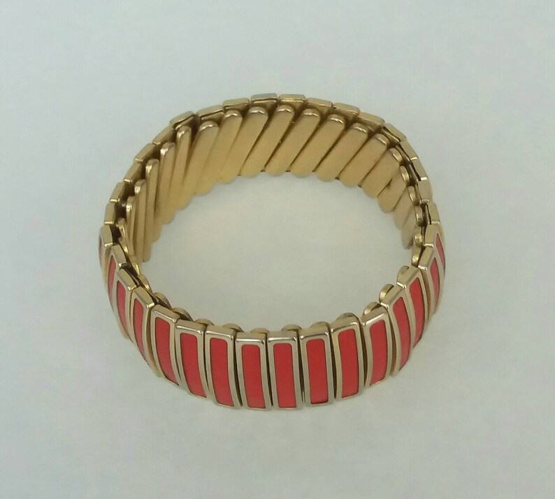 1950s Red Stretch Bangle Empire Made
