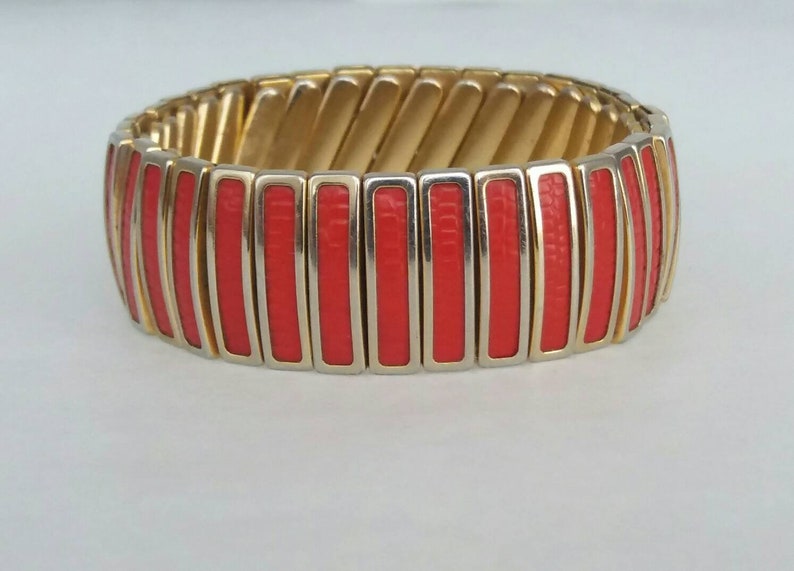 1950s Red Stretch Bangle Empire Made