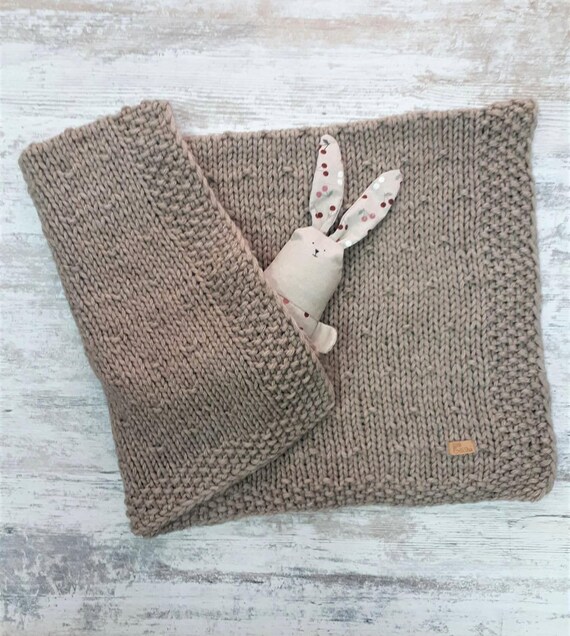 Couverture Bebe Couverture De Poussette Laine Tricot Etsy