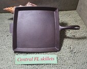 BSR 11 1 4 Inches Square Cast Iron Breakfast Griddle P N 11 BG Birmingham Stove Range Circa 1960s Vintage