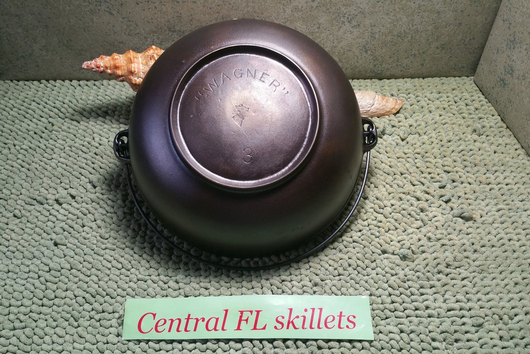 Wagner Ware 3 wagner Cast Iron Scotch Bowl With Bale, Circa 1890s Vintage Etsy