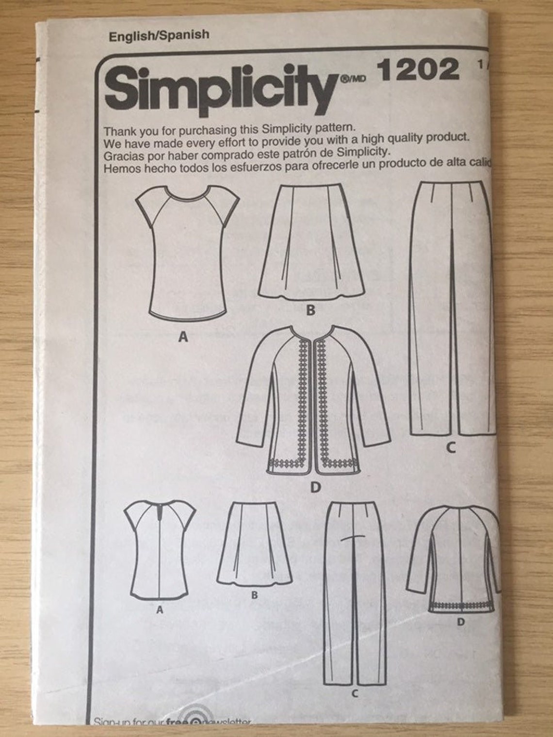 Simplicity sewing pattern K 1202 ©2015 Misses'/Women's | Etsy