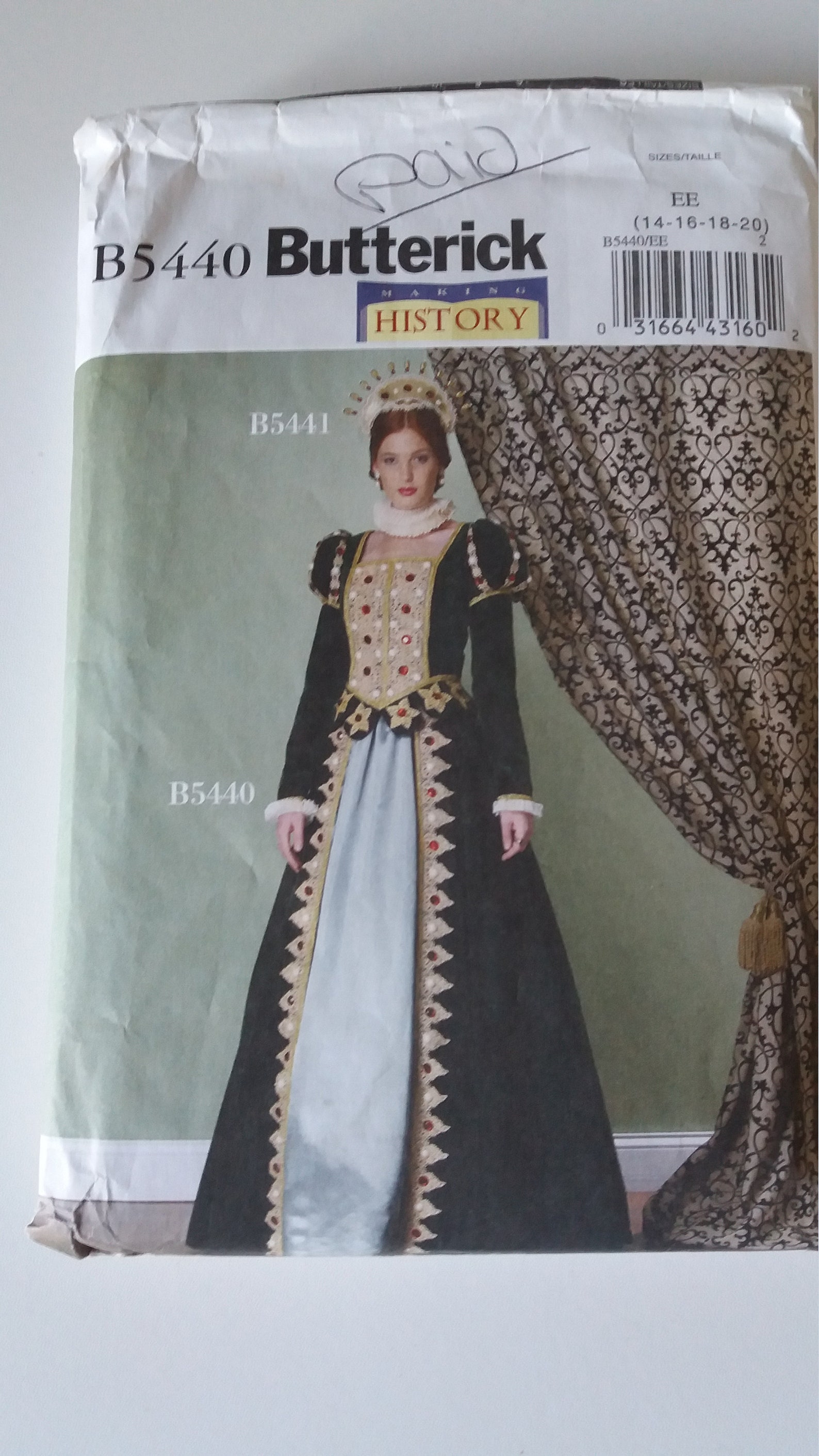 Butterick 'Making History' sewing pattern 5440 ©2009. Etsy