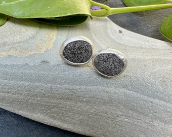 Maine Granite Beach Stone Stud Earrings