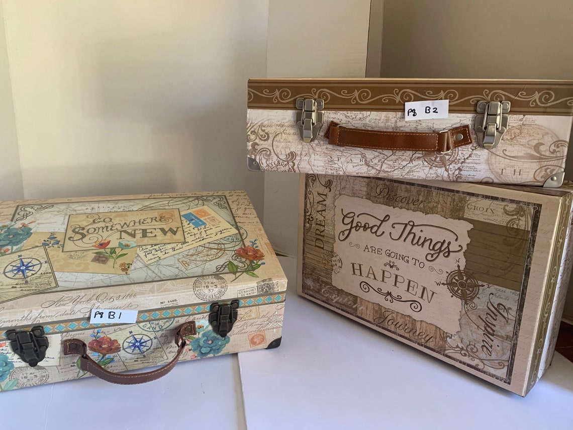 Decorative Boxes 1 Paper Mache Hinged Boxes and Book Etsy