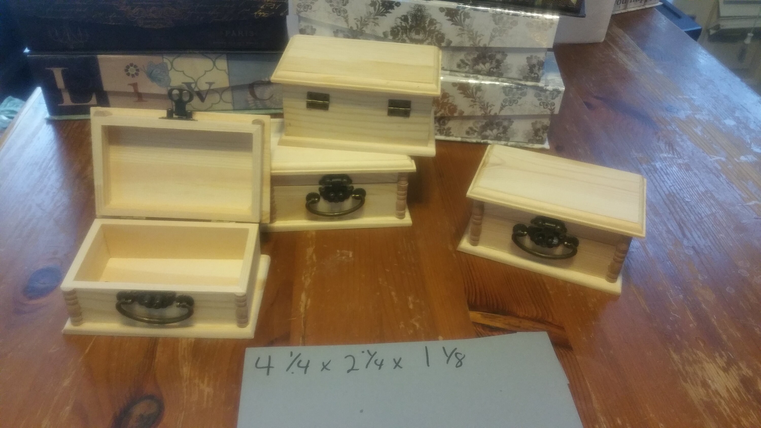 Paper Mache Book Boxes Chest Boxes. Wooden Chests to Be Etsy