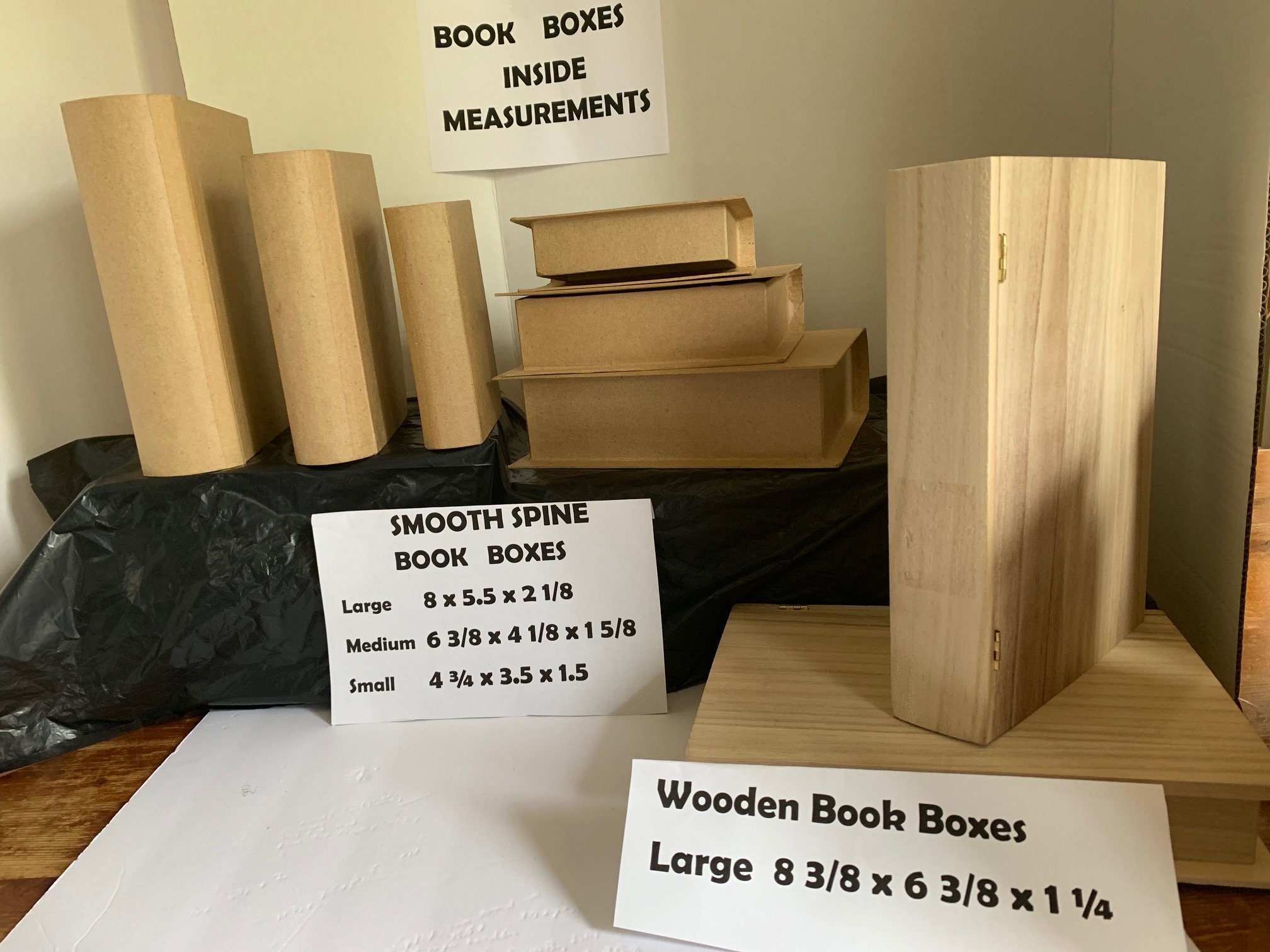 Paper Mache Book Boxes Picture Box and Chest Boxes. Wooden Etsy