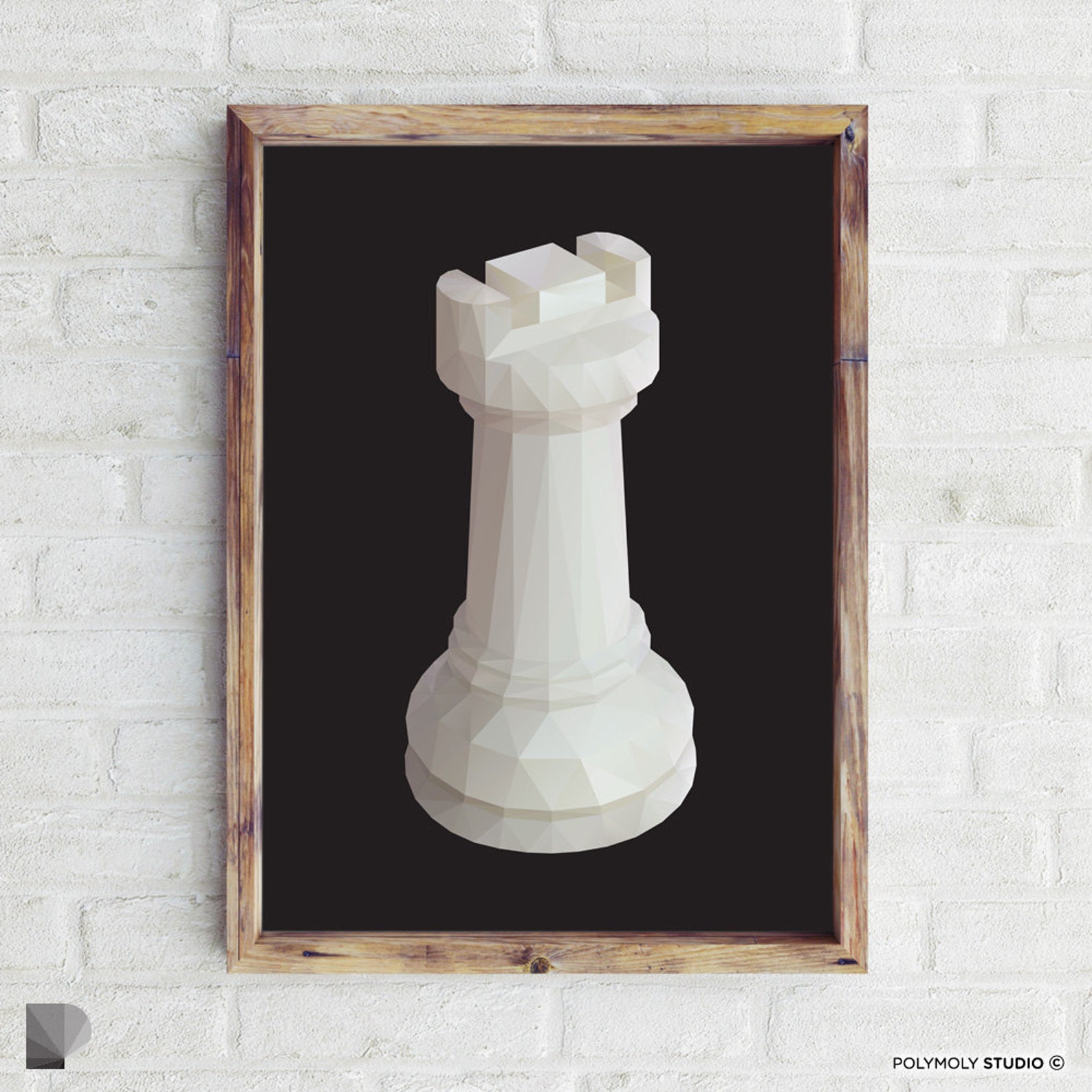 Rook Chess Piece Polygon Art. Instant Download Digital Print, Wall ...