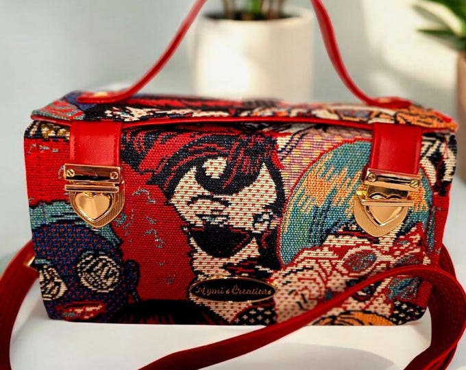 Box crossbody bag handbag Trendy boxy bag gifts for her Handmade boxy purse retro bag gifts for her Mother's Day gifts