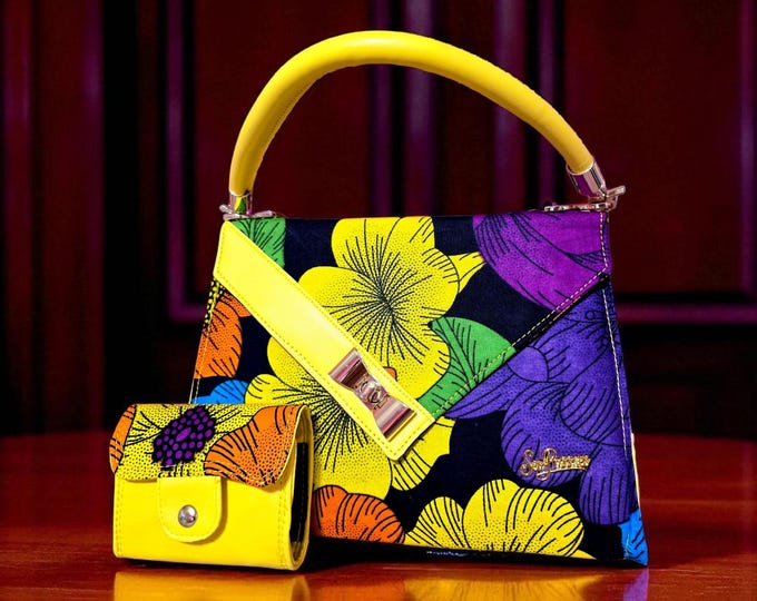 Ankara Crossbody Bag – matching wallet Handmade African Print Purse, Gifts for Her”