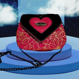 Handmade Valentine's day crossbody bag shoulder bag purse gifts for her, heart shape, Mother's Day gifts