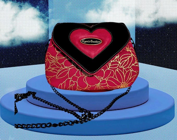 Handmade Valentine's day crossbody bag shoulder bag purse gifts for her, heart shape, Mother's Day gifts