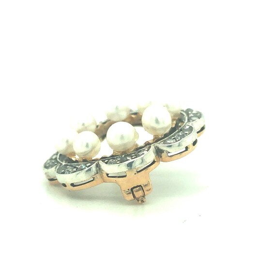 Pin With Natural fresh Water Pearls And Old Mine … - image 6