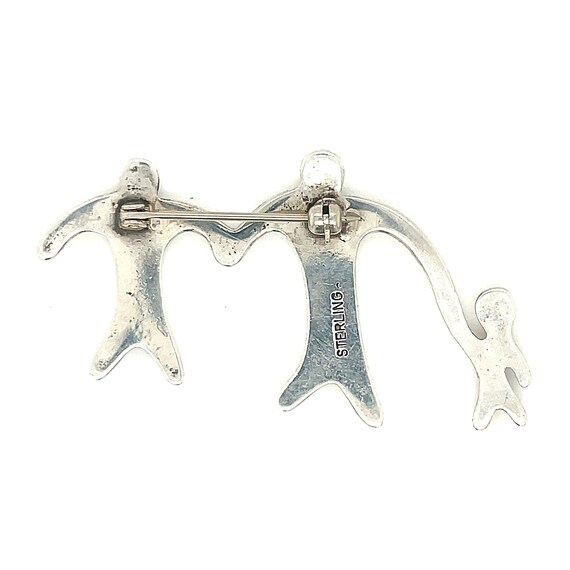 Vintage Sterling Silver Family Pin - image 6