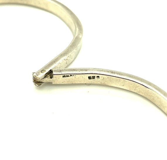 Vintage Sterling Silver and Inlay Bracelet - image 9