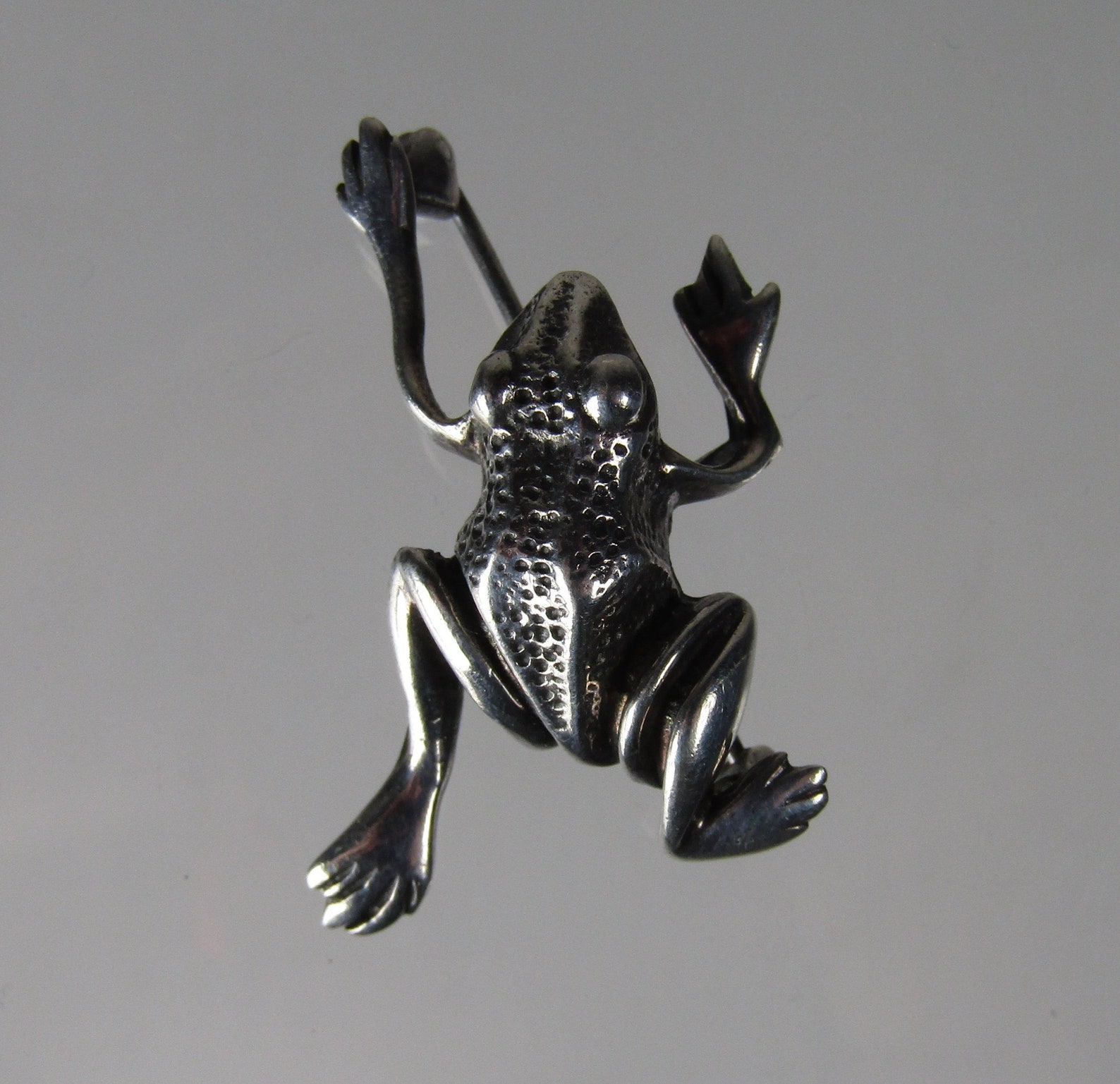 Sterling Silver Frog Pin / Brooch 6.3g Etsy