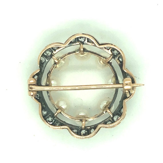 Pin With Natural fresh Water Pearls And Old Mine … - image 2