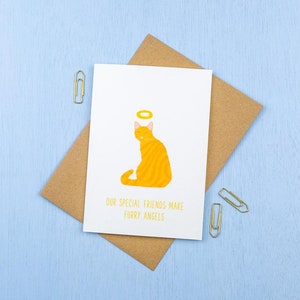 Karte Haustier Sympathie - Ginger getigerte Katze - Grußkarte - Furry Angel - Haustierverlustkarte - wähle deinen Text