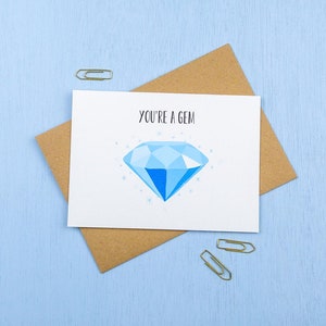 Du bist ein Edelstein - Diamant - Dankeskarte