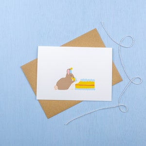 Bunny rabbit birthday card